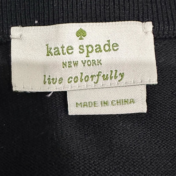 Kate Spade pearls and jewels 3/4 sleeve cardigan - Picture 3 of 7